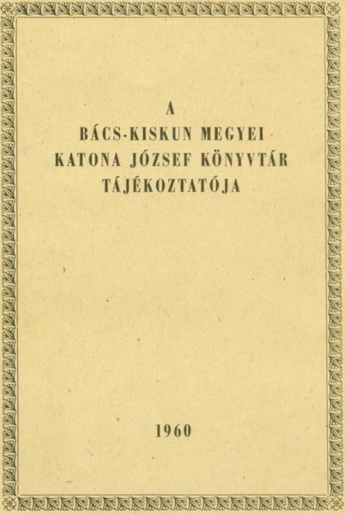 könyvtári tájékoztató, 1960